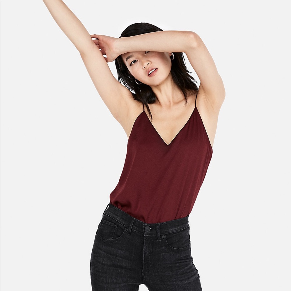 Express Downtown Cami in Maroon (Small)